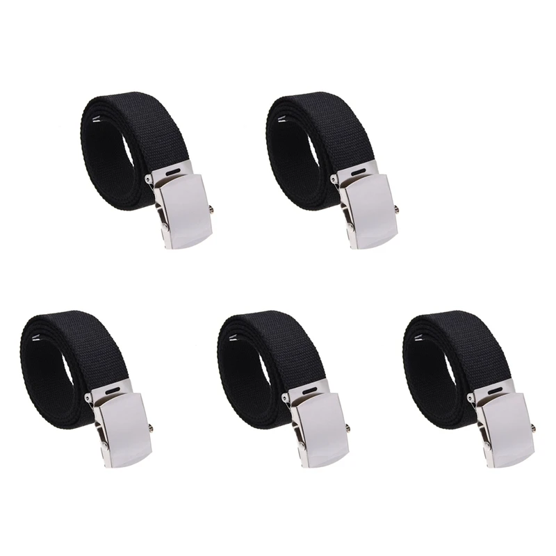 

5X Cloth Belt Waistband Band Belt Black Men 38Mm