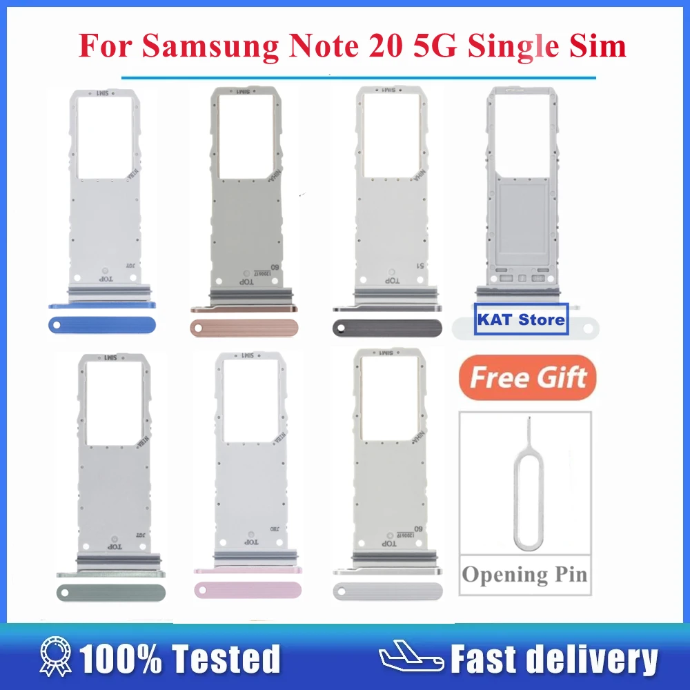 For Samsung Galaxy Note 20 5G SIM Card Holder Slot Single Sim Tray With Eject Pin Tool Replacement Parts