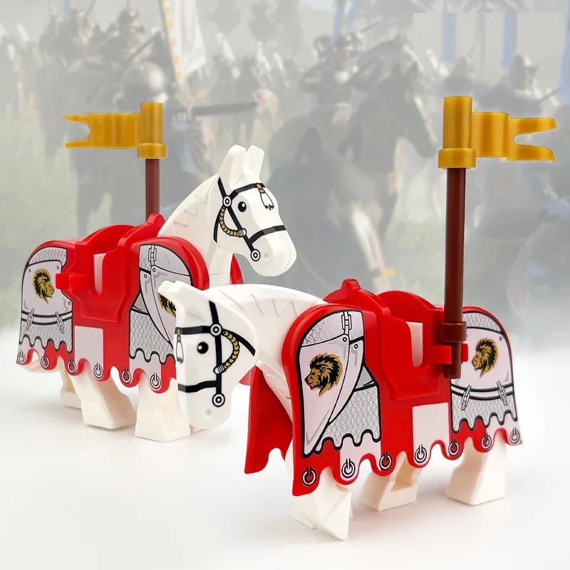 Mini figurines de chevaliers médiévaux pour garçons, pack d'armes militaires, ensemble de figurines, briques de construction MOC, jouets de nuits