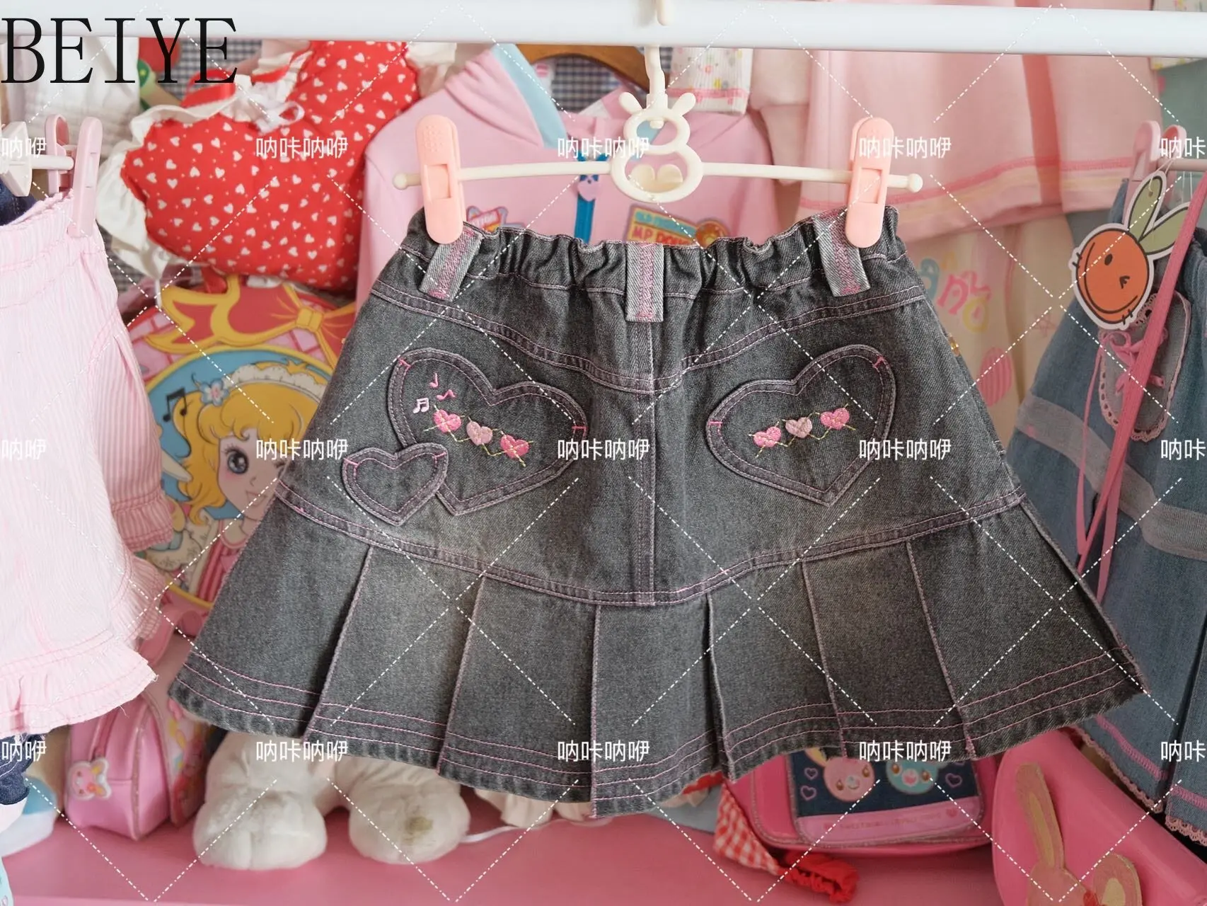 Japanese Cute Sweet Girl Kawaii Skirts Subcultural Niche Mini Skirt New Summer Cute Women's High Waist Casual Skirt