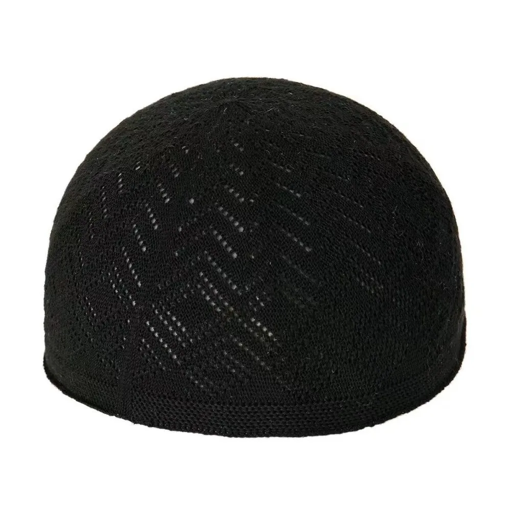 Arabic Man Stretchy Prayer Hat Soft Solid Color Beanie Hat Durable Breathable Men Knitted Cap Casual