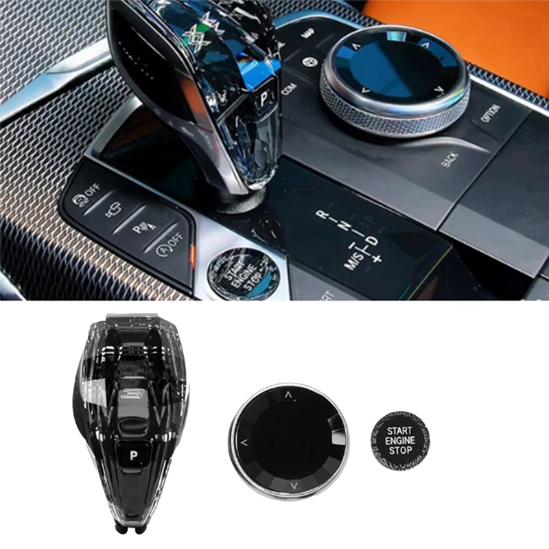 

Car Crystal Gear Shift Knob Lever Gear Shift Lever With Central Control Knob For BMW 3 Series F Chassis 2013-2019