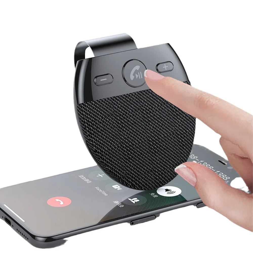 Car Bluetooth Hands-Free Phone, One-Touch Answer/End Call, Dual Device Connection, Voice Announcement, Ultra-Long Standby Time