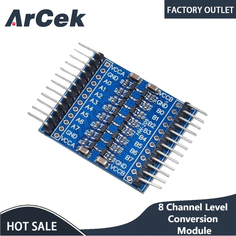 8 Channel Level Conversion Module Two-way Conversion Between 3.3V and 5V IO Access 5V Sensor For Raspberry Pi