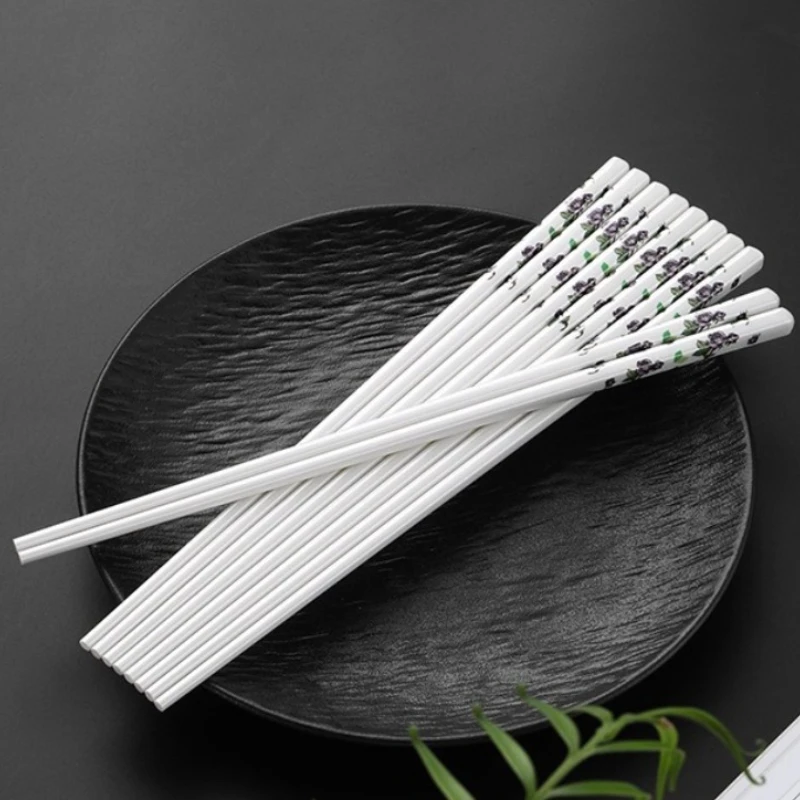 

Rustic-style Ceramic Chopsticks Premium Bone China Chopsticks for Home Dining Mould-resistant and Antibacterial