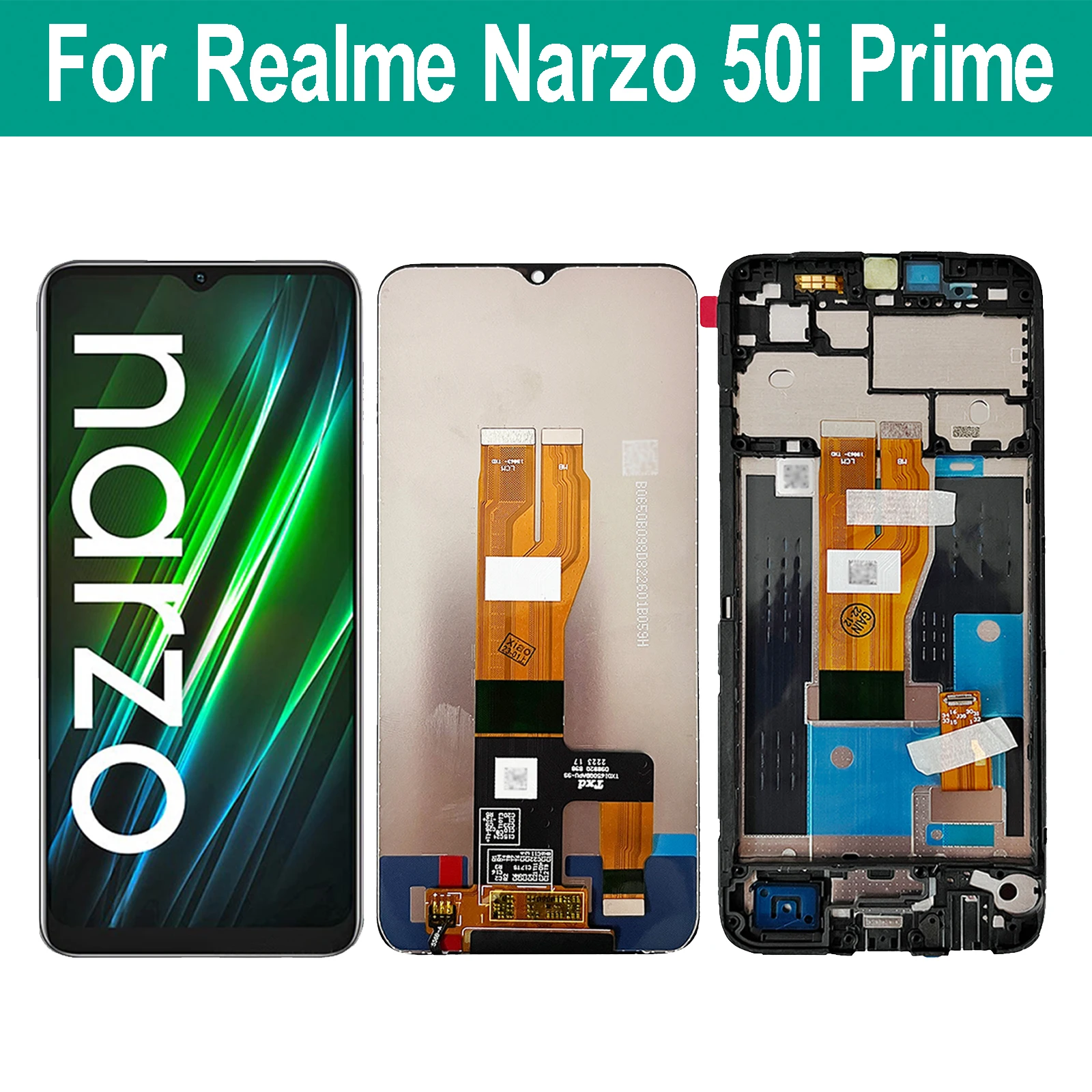 Original For OPPO Realme Narzo 50i Prime RMX3506 LCD Display Touch Screen Digitizer Assembly