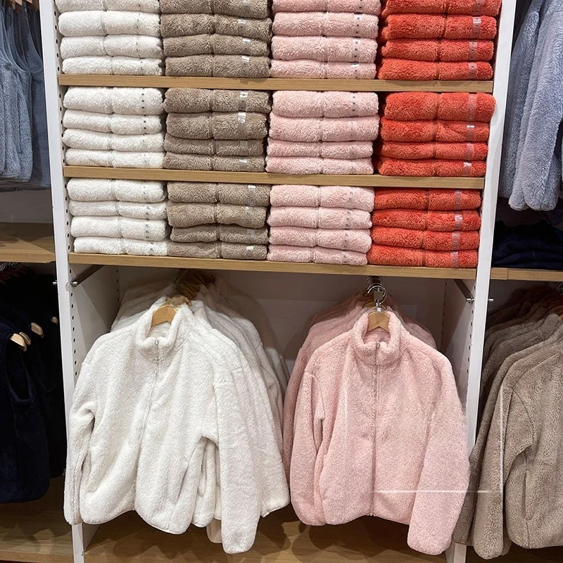 Winter Women's Long Sleeve Fleece Jacket Stand Collar Open Cardigan Warmth Soft Cozy Outerwear Stylish Cleanfit Neutral Coat