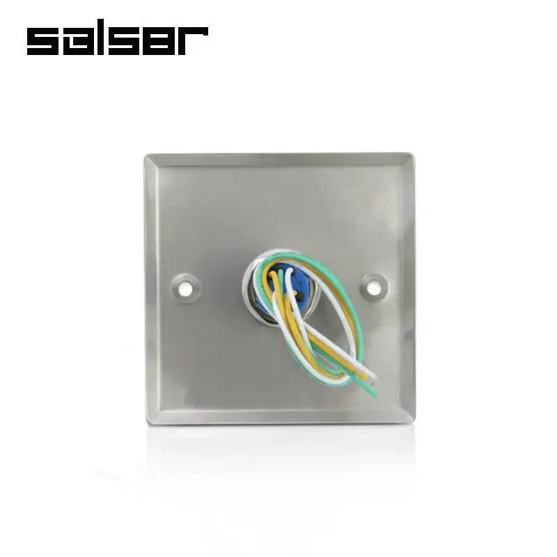 Access Control Switch Panel Mounted Stainless Steel Metal Key Rotary Selector Emergency Door 86mm Type Exit Button