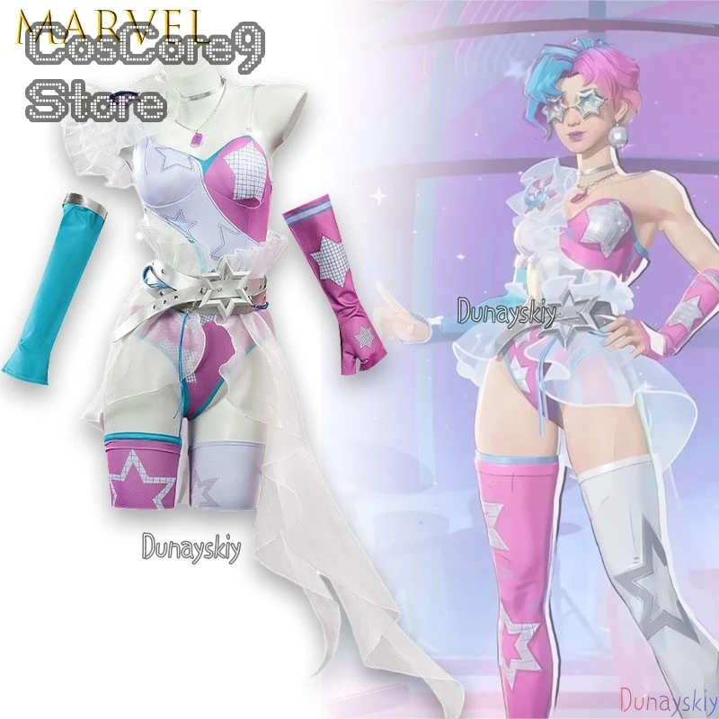 

Ri Luna Snow Retro Star Trend Cosplay dunayskiy Game Anime Female Full Set Halloween Party Performance Wear Collection Gift