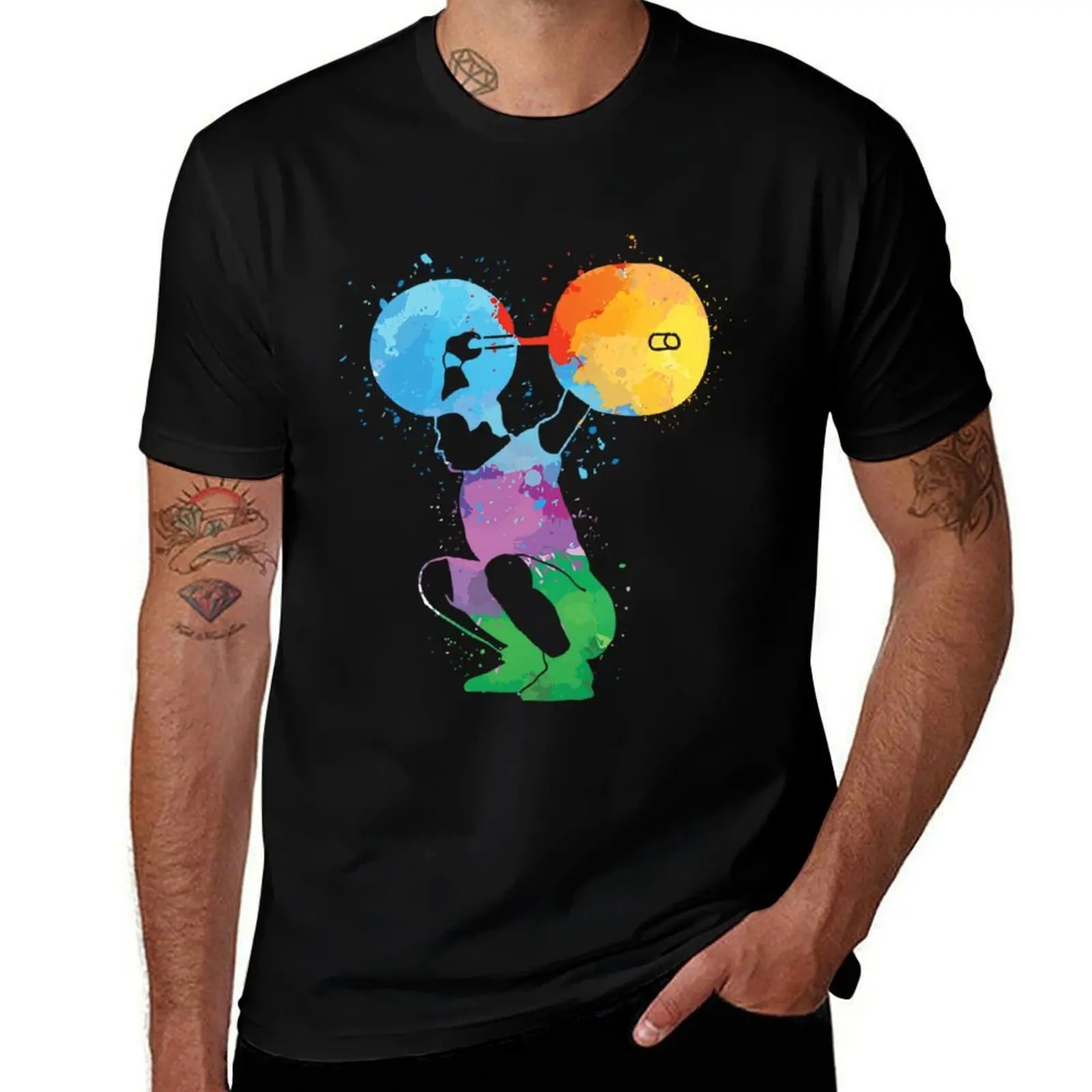 31 weightlifting weightlifter barbell clean jerk snatch jonathan kraske transparent T-Shirt High Elasticity Sports T-Shirt