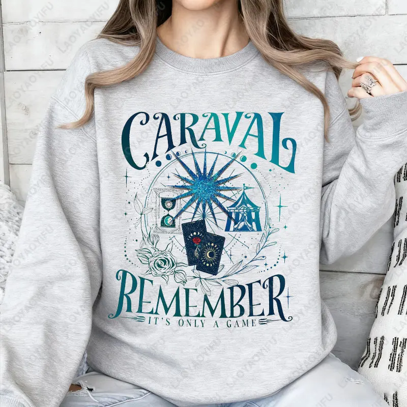 Fashion Caraval Book Sweatshirt Gift Readers Stephanie Garber Merch Caraval Series Fan Pullovers Jacks Prince of Hearts Hoodies