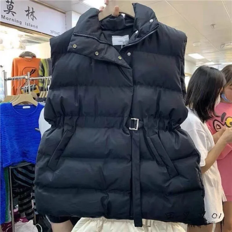 

Korean Style Winter Padded Vest Women Sleeveless Jacket Streetwear Fashion Old Money Style Oversize Casual Down Y2k