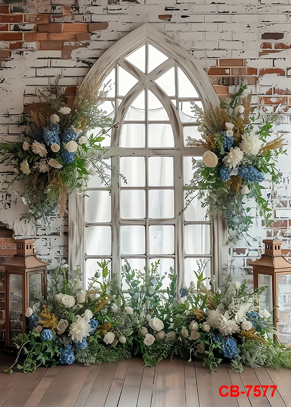 خلفية التصوير الفوتوغرافي الربيع الملونة البيض سياج حديقة الزهور الاطفال Portrai الديكور خلفية استوديو الصور