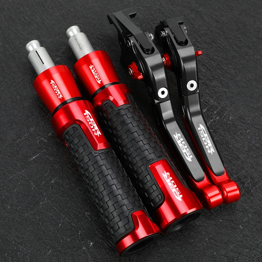 Motorcycle Foldable Brake Clutch Levers 22MM 24MM Handlebar Knobs Handle Grips Ends For Honda CBR150R 2012 -2020 2021 2022 2023