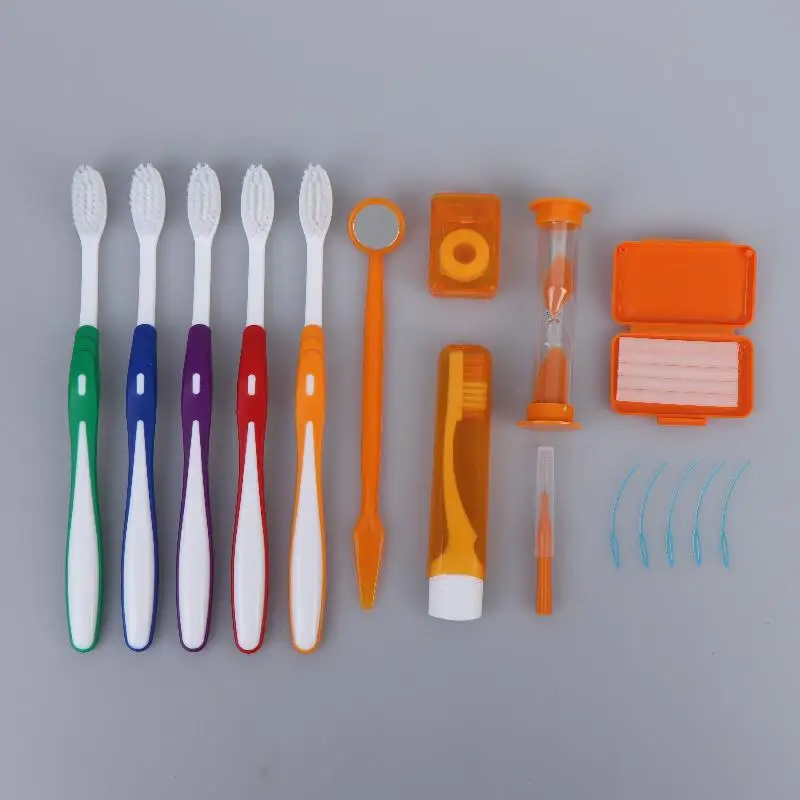 8Pcs/set Oral Cleaning Care Dental Teeth Care Kits Whitening Tool Portable Outdoor Suit Interdental Brush Oral Care