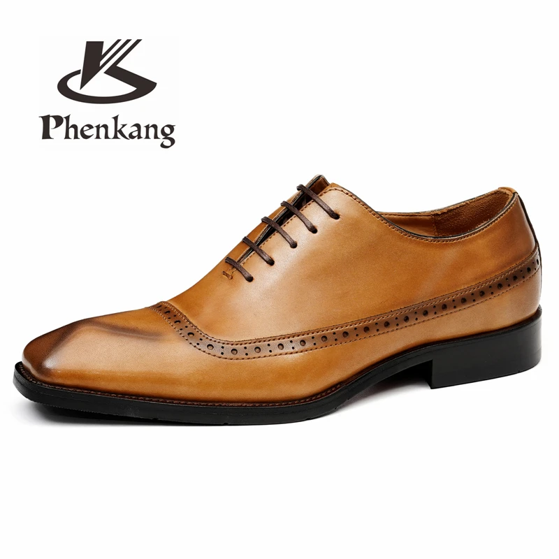 

Men's Genuine cow Leather Elegant Laces Up Designer Wedding Shoes Bride For Men Moccasin Shoe