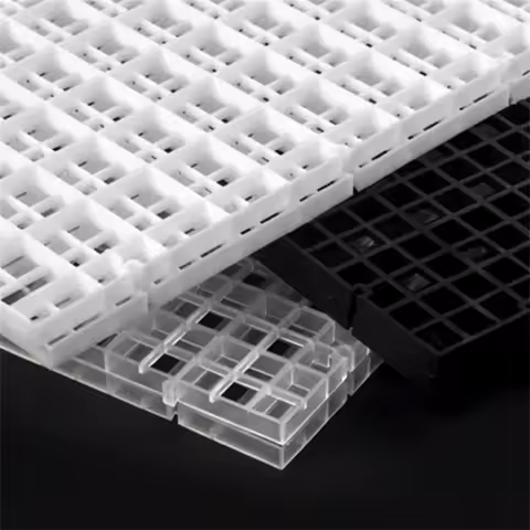 2Pcs Fish Tank Bottom Filter Grid Plastic Bottom Filter Plate Mesh Partition Black And White Grid Plate Splicing Isolation Plate