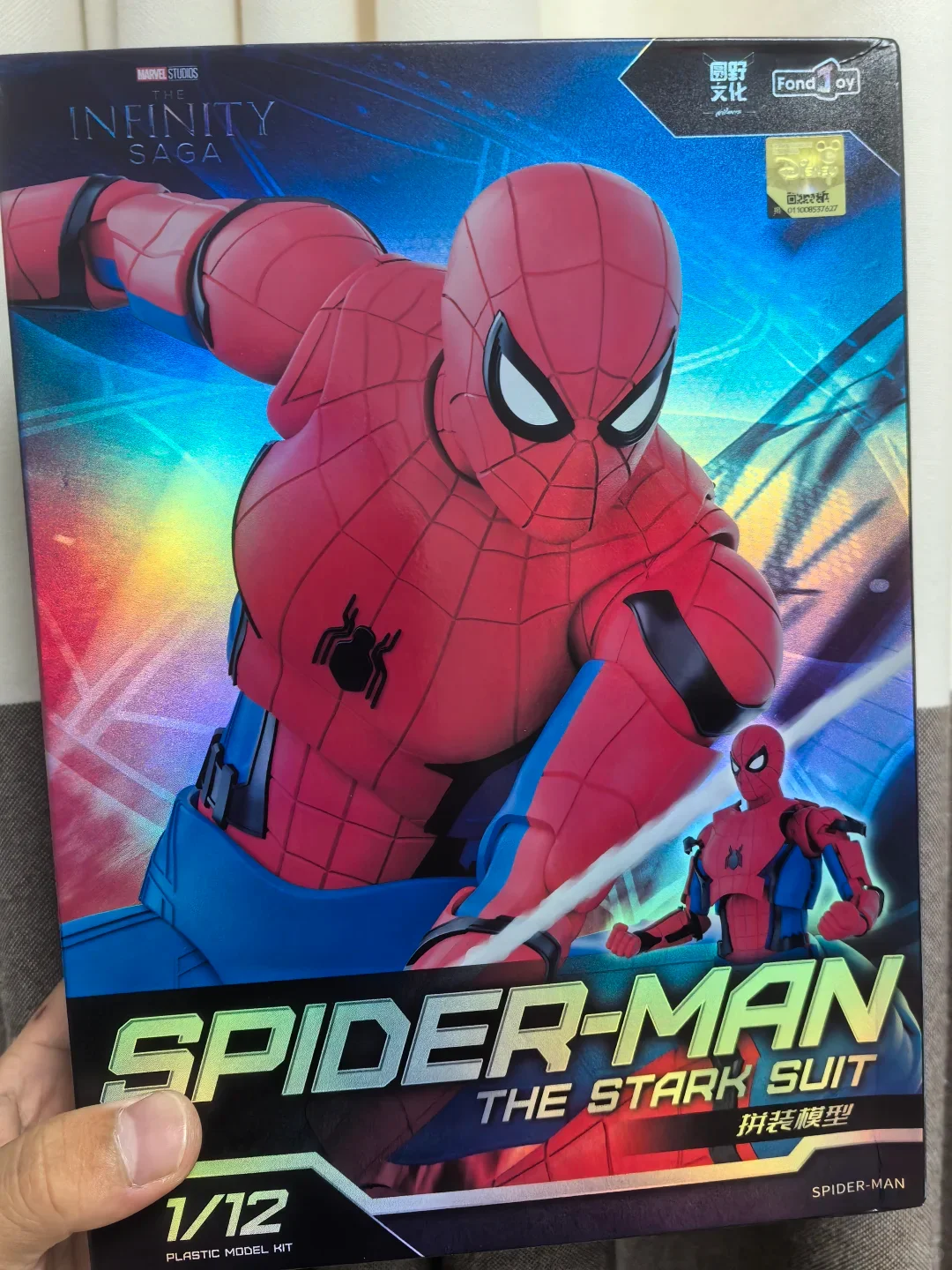 

Fondjoy Человек-паук масштаб 1/12 аниме фигурка Человек-паук Старк костюм пластиковая модель гаражный комплект коллекция статуя игрушки