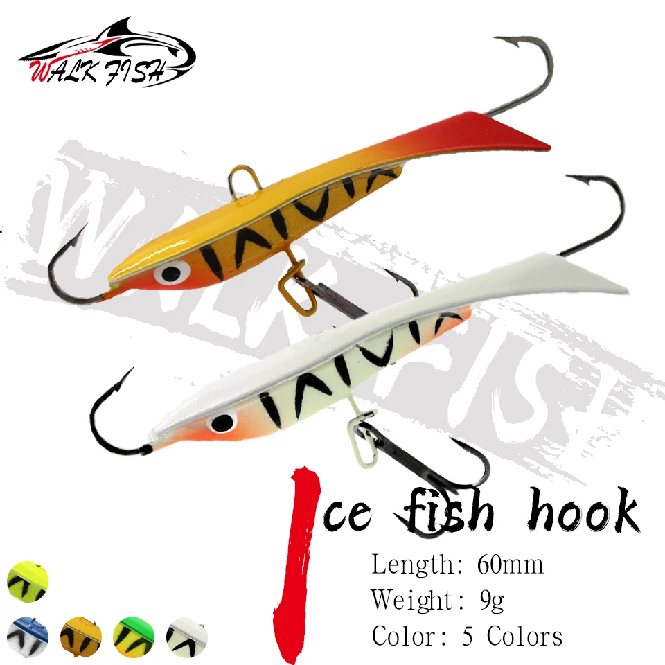 WALK FISH 1PCS 6cm 9g Winter Eis Jig Ausgewogene köder Metall Köder Künstliche Mini Blei Fisch künstliche Köder Karpfen Weiß-auge 0utdoor