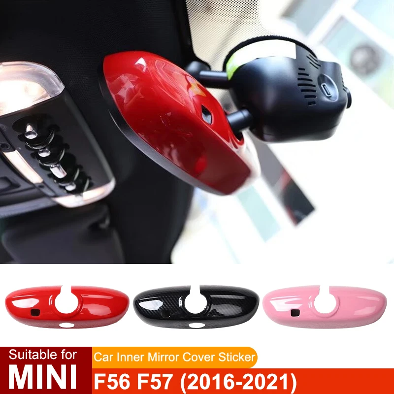 

For MINI ONE Cooper S JCW F56 F57 Car Inner Mirror Cover Decorative Sticker Plastic Interior Modification Accessories