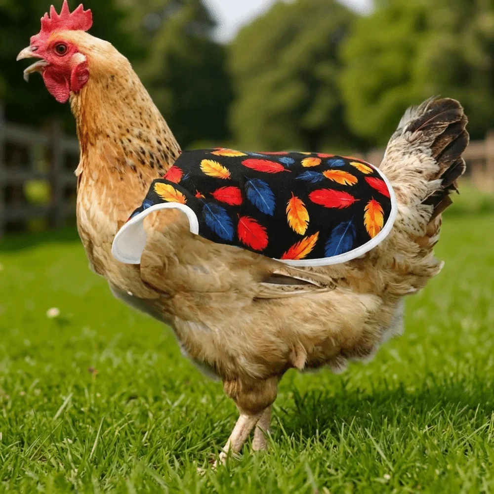 Double-Layer Chicken Saddle Anti-Pecking Adjustable Hen Apron Breathable Soft Cloth Feather Protector Pecking Prevention