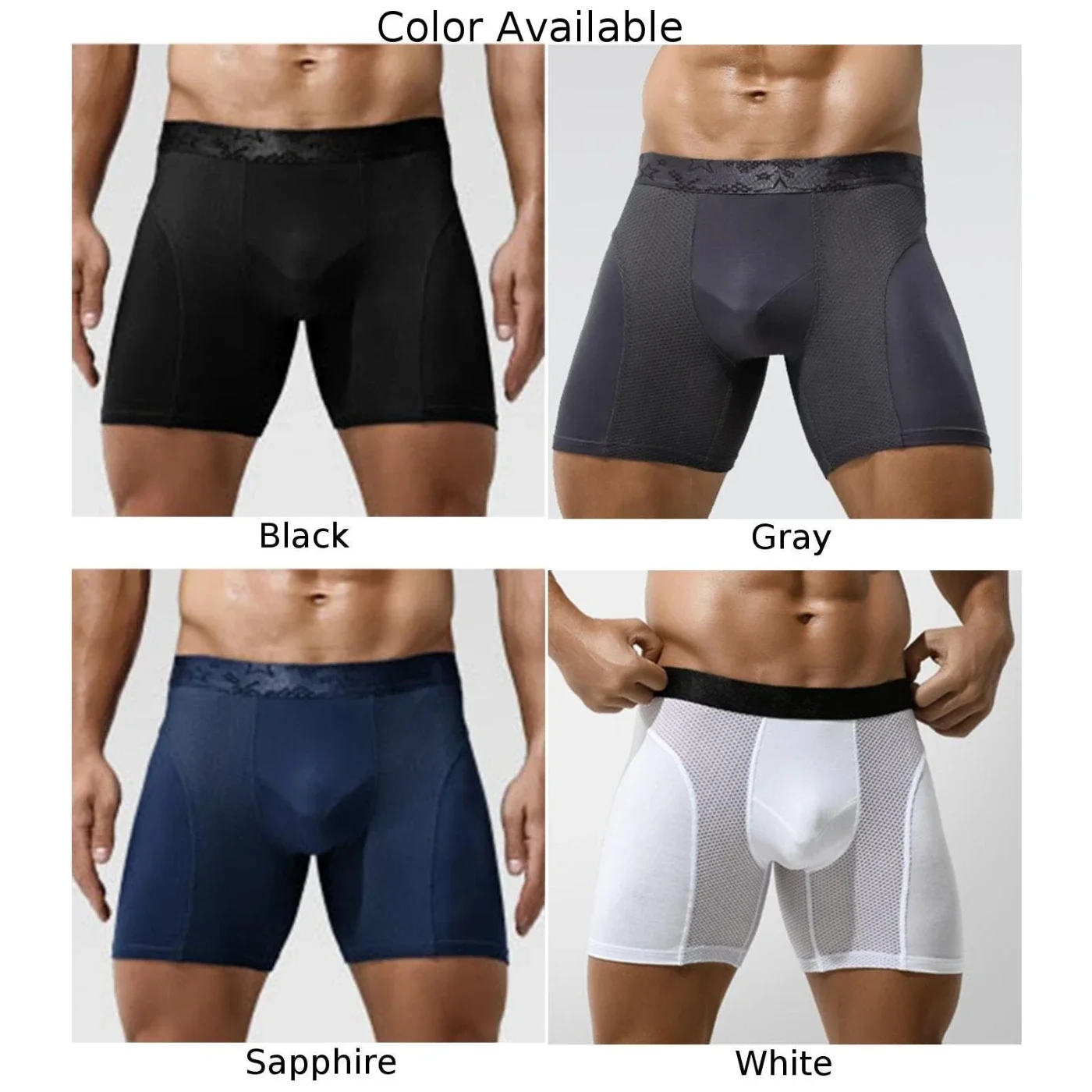 Underwear Elephant Nose Briefs Stay Supported and Comfortable during Workouts with Men's Lengthen Boxer Seamless Shorts