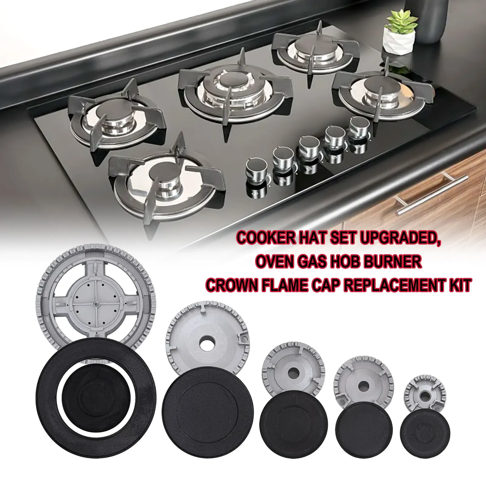 Gas Range Hood Flame Cap Cooking Comprehensive Upgrade Efficient Heat Distribution Enhanced Cooking Experience