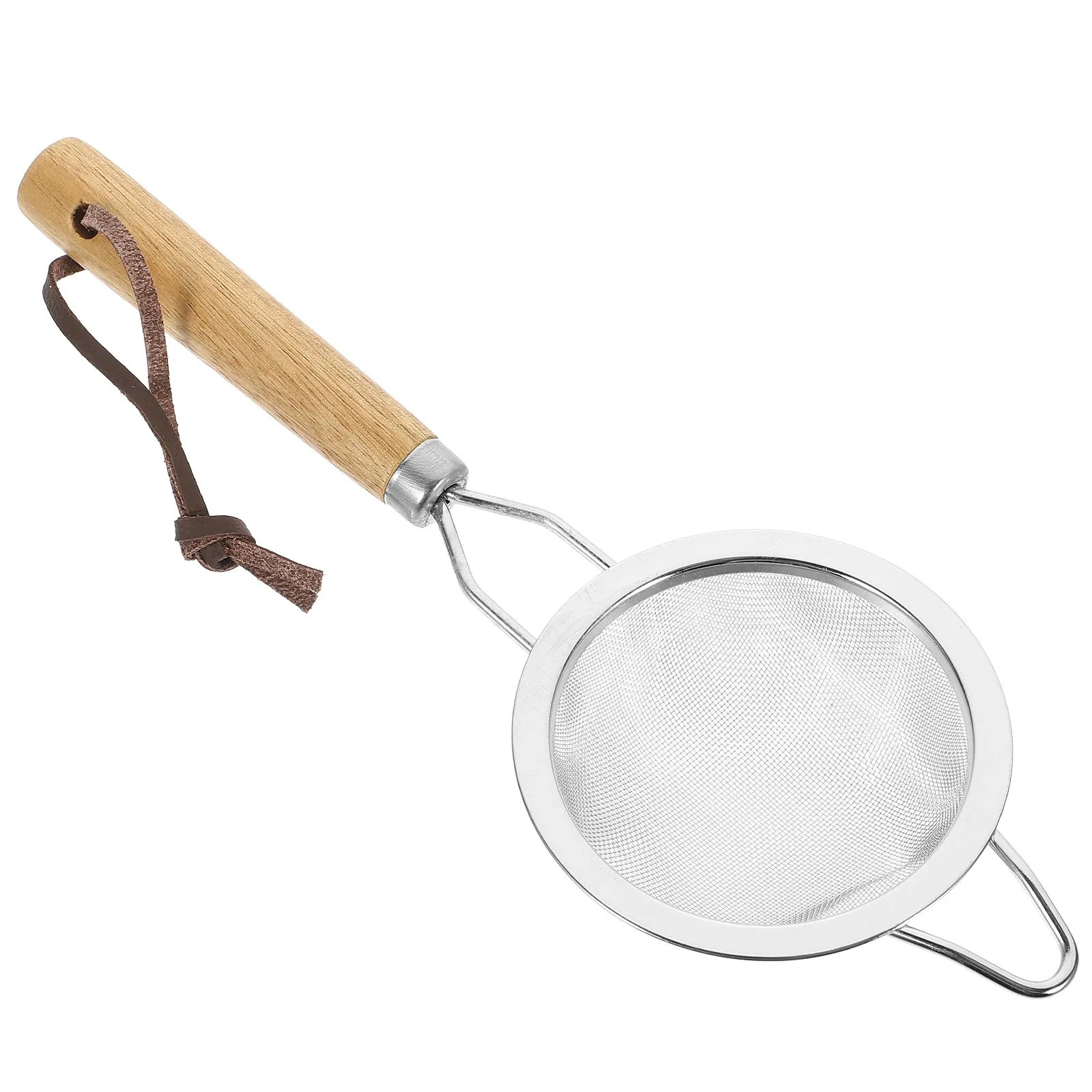 Stainless Steel Flour Sifter with Non-Slip Handle & Hanging Loop for Baking, Sieving, and Kitchen Use
