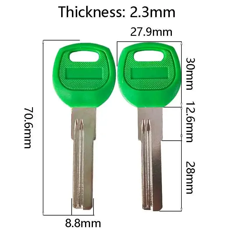 5/10/50/100 Pcs Hi-Rel Baodean 28mm Civil Blank House Keys Door Lock Open Locksmith Tools Green for Sucritate Home Bedroon