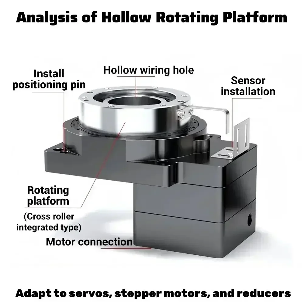 Hoogprecisie holle draaitafel 42/40/57/60~130mm stappenmotor servomotor rotatie-actuator voor lassen positionering draaistage