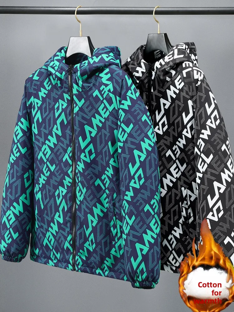 

Мужская зимняя легкая хлопковая куртка с капюшоном, повседневная, тонкая, морозостойкая, с наполнителем из полиэстера, на молнии, с длинными рукавами