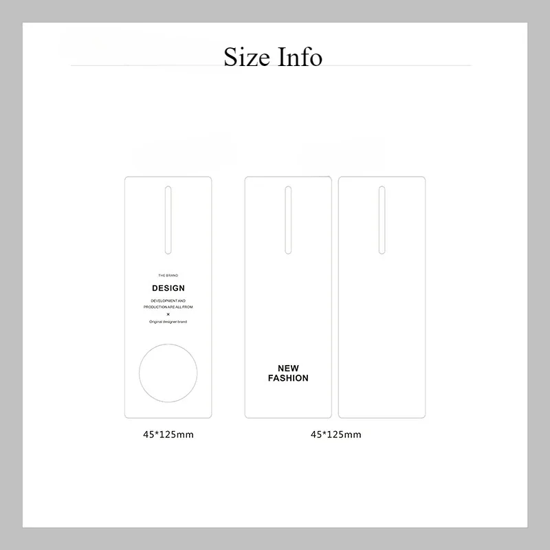 100pcs High-grade Clothing Tags Transparent Plastic Soft Piece Fashion Hangtags Universal Design Clothing Labels Trendy Tags