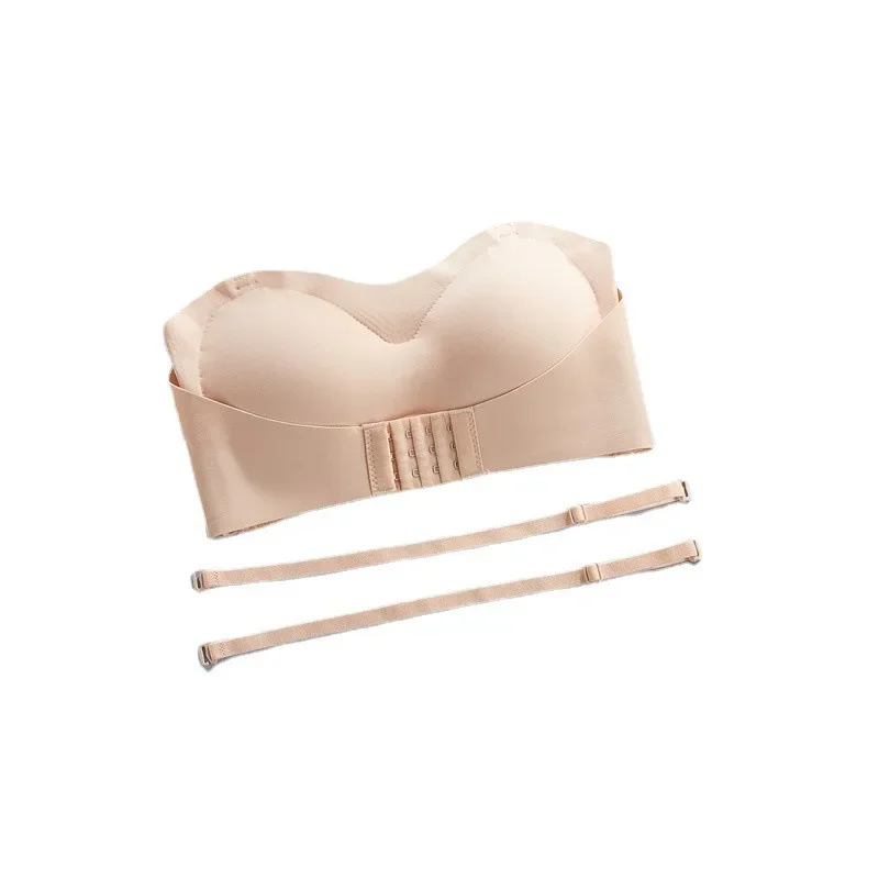 Sujetador sin tirantes para mujer, Tops de tubo invisibles, sin costuras, transpirable, sin aros, Push Up, lencería Sexy, Bralette