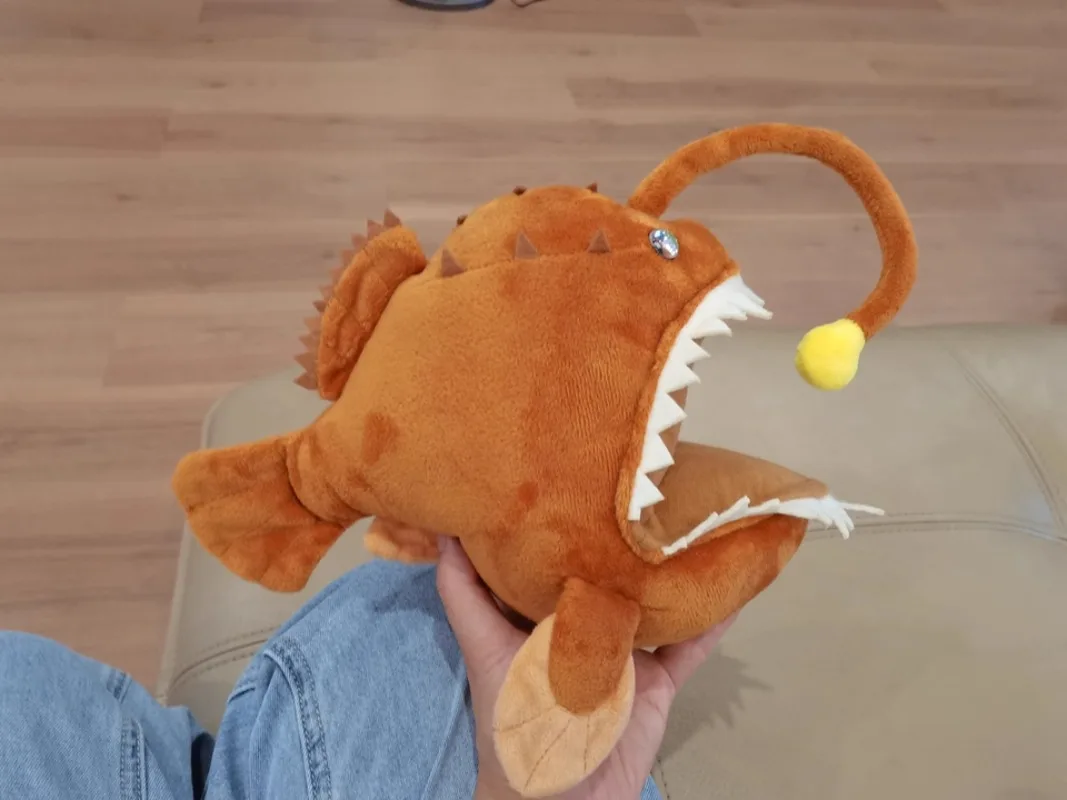 ZWY Original Realistic Anglerfish Plush Toy Unique Deep Sea Creature Stuffed Animal Lifelike Marine Life Collectible Gift