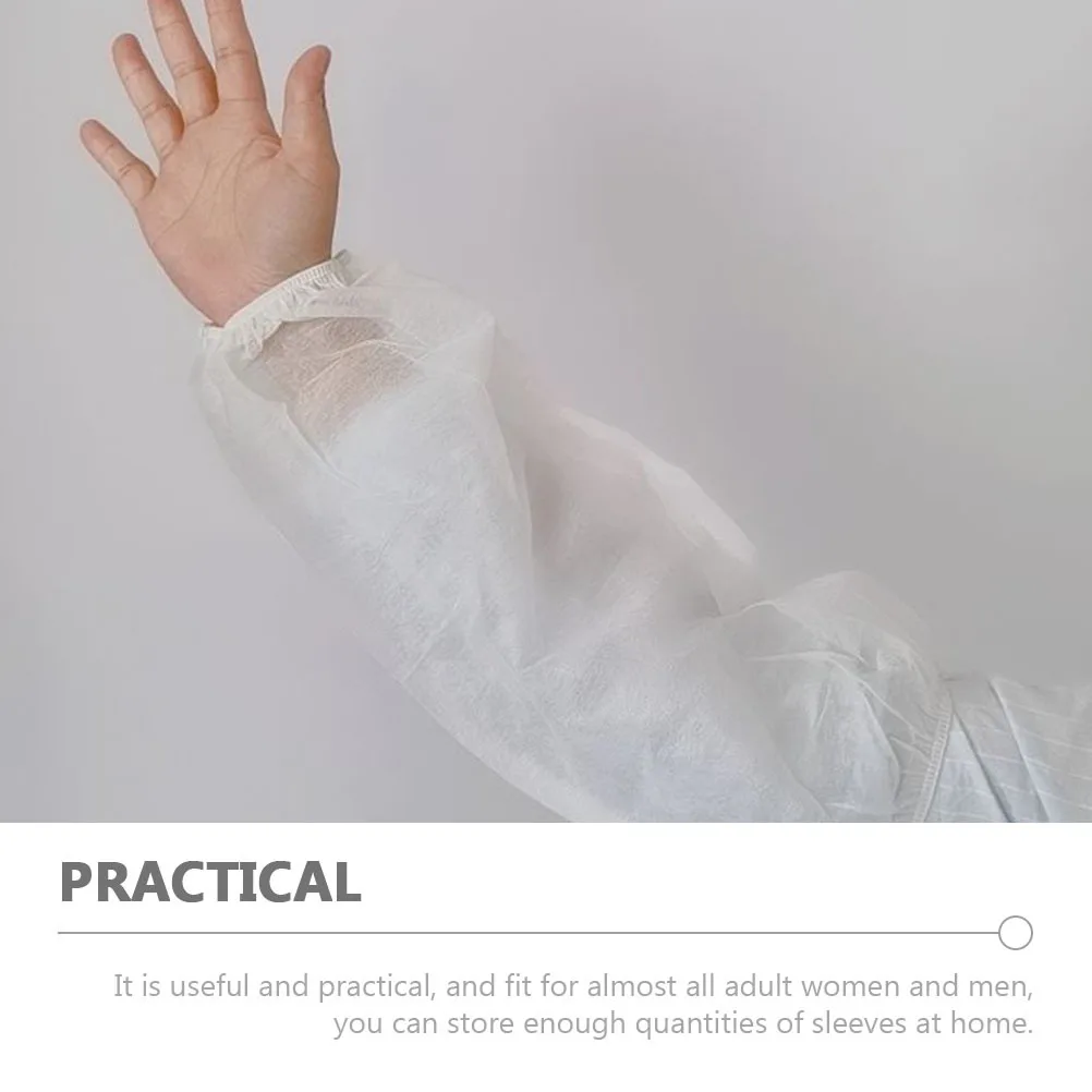 

50pcs Anti-Dust Sleeves Breathable Disposable Arm Protective Covers For Kitchen Cleaning Wear-Resistant Elastic Non-Woven Adult