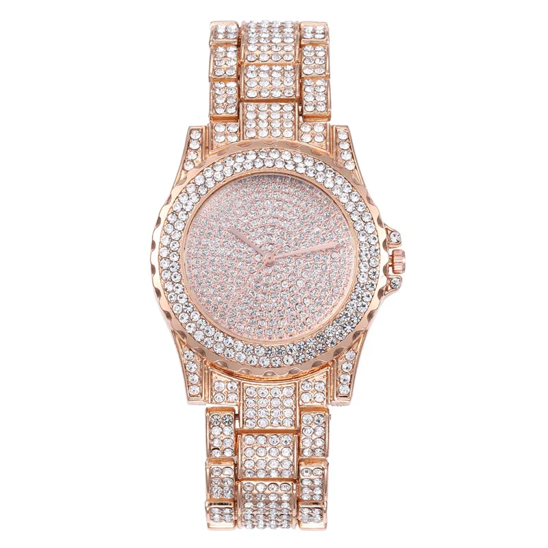 Reloj de diamantes de diosa de lujo de gama alta para mujer, reloj de diamantes completo para mujer, reloj de moda versátil, reloj de cuarzo