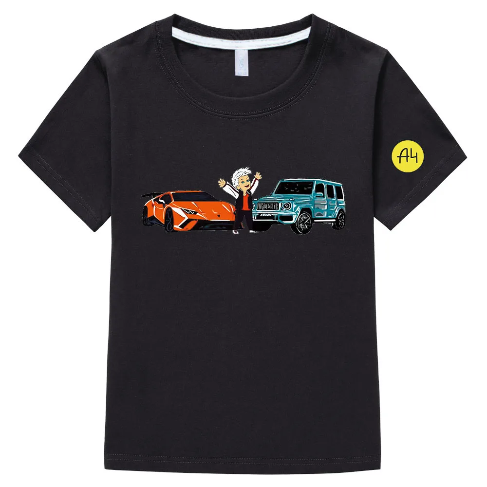 Children's Merch A4 T Shirts Spring Summer Family Clothing Boy's Gelik & Lamba Print Fashion T-shirt Girl's Casual Tee Kids Tops