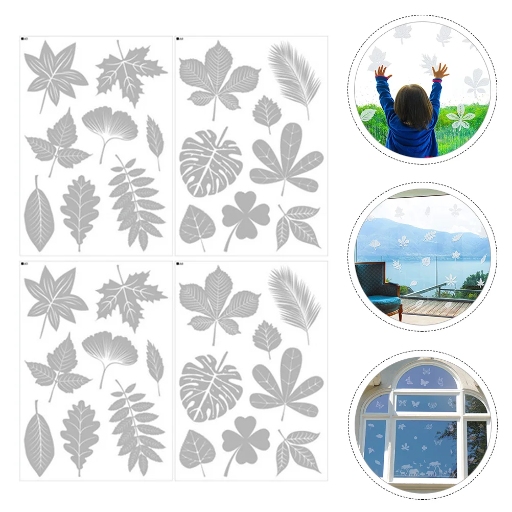 Leaf Stickers Anti-flying Bird Strike Transparent Leaves Alert Birds Avoiding Decals