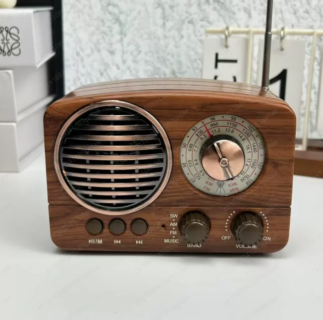 New Retro Professional Radio Full Wave Elderly Portable Player Bluetooth Speaker Plug-in Card Computer Stereo