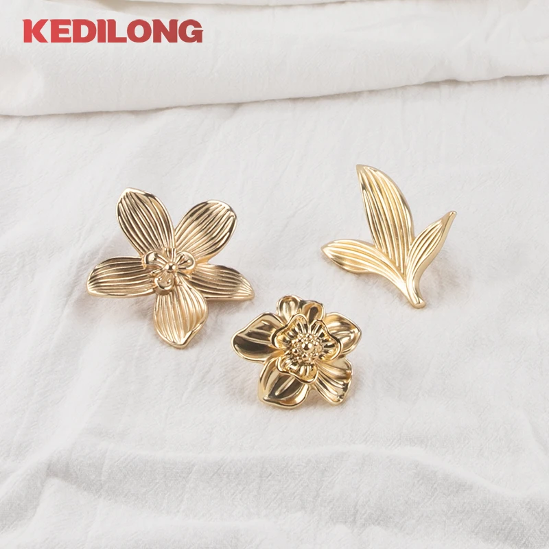 KEDLO moderner minimalistischer blumenförmiger Zinklegierungsgriff für Küchenschränke, goldener Knopf, Schubladengriff in antikem Messing. – Detail 12