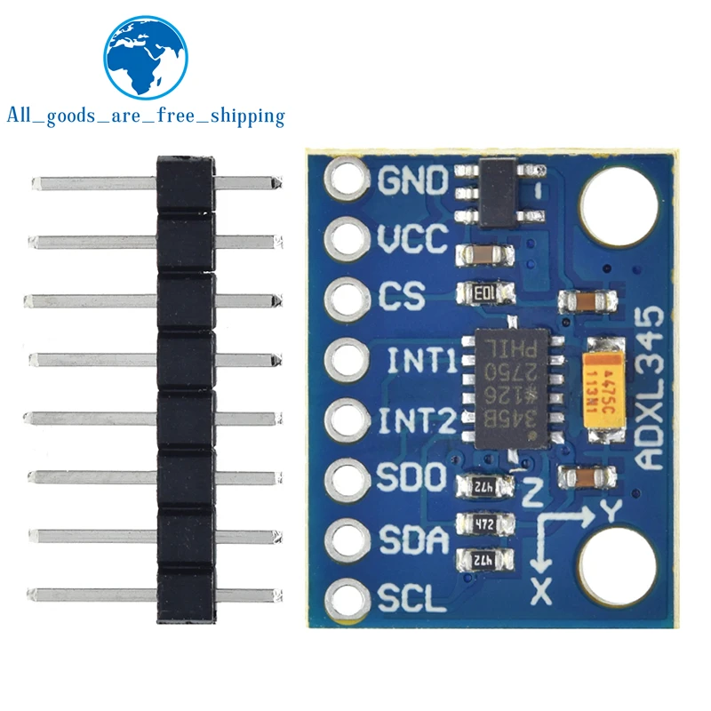 TZT Hot sale  GY-291 ADXL345 Digital triaxial acceleration of gravity inclination Module IIC / SPI transmission For Arduino