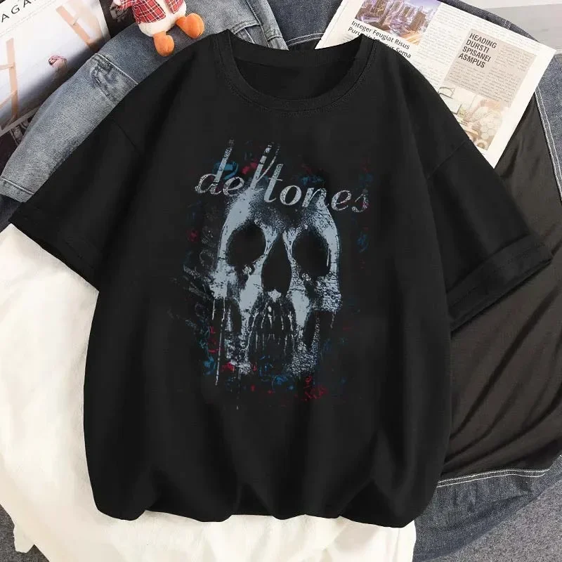 Harajuku Gothic Deftones Tee Around The Fur Album Printed T Shirt Women Summer Streetwear Casual Vintage Short Sleeve Tops