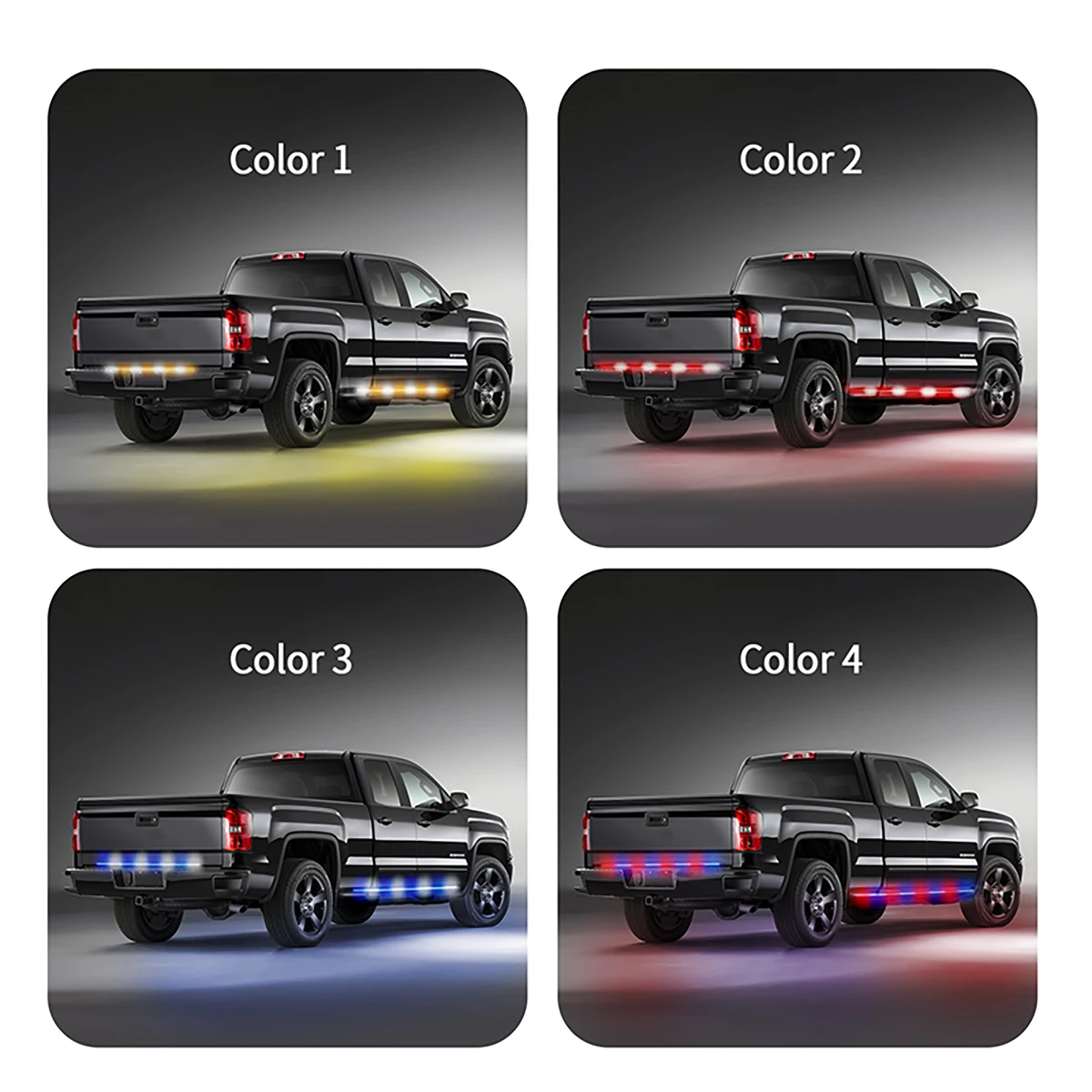 2PCS Emergency Truck Car Strobe Light LED Running Board Lights Bar Remote Control Flashing Warning Lamp Strip For Trucks SUV