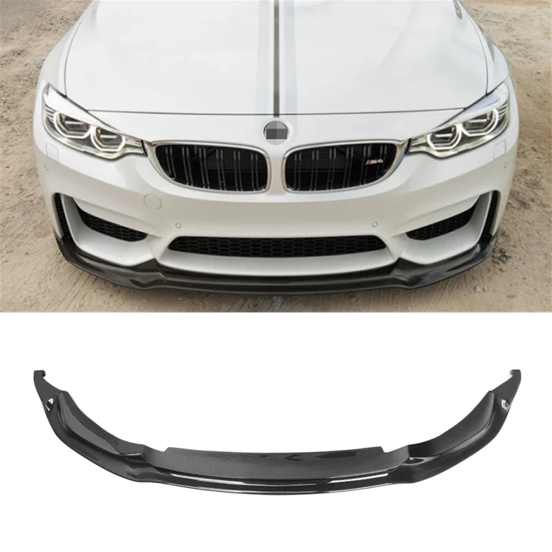 For Bmw M3 M4 F80 F82 2014 2015 2016 2017 2018 2019 Front Bumper Dry Carbon Fiber V Style Front Lip F82 Front Bumper Lip