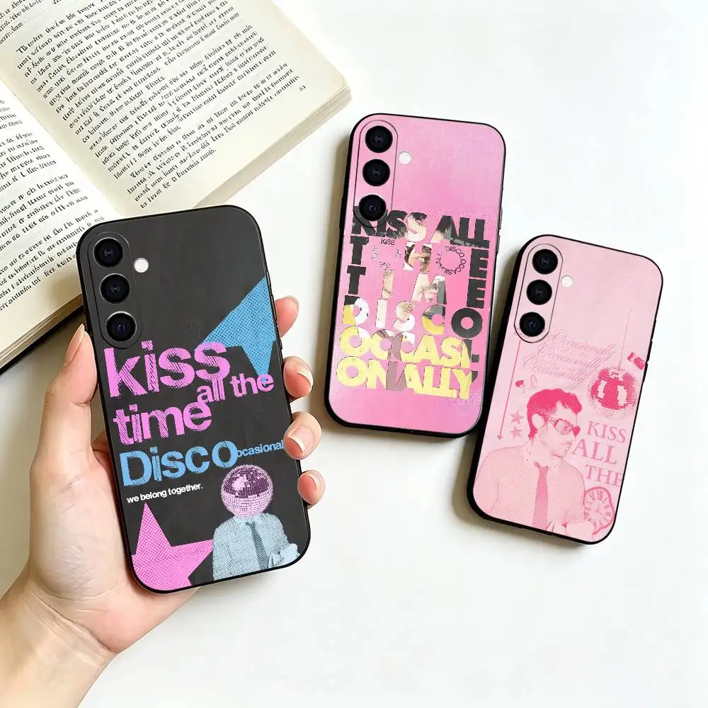KISSCO H-Harry Style-S  Black Soft Silicone Phone Case for Samsung Galaxy A73, A42, A72, A70, A53, A52, A51