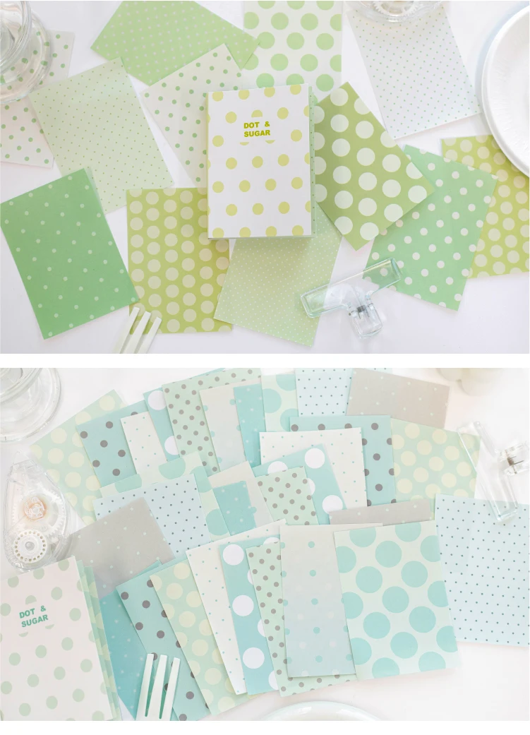 Journal GO 200 Seiten Punktemuster und Zucker-Motiv Notizbuch Niedliches Polka-Dot-Muster Dekoratives Papierblock für Journaling und Scrapbooking – Detail 20
