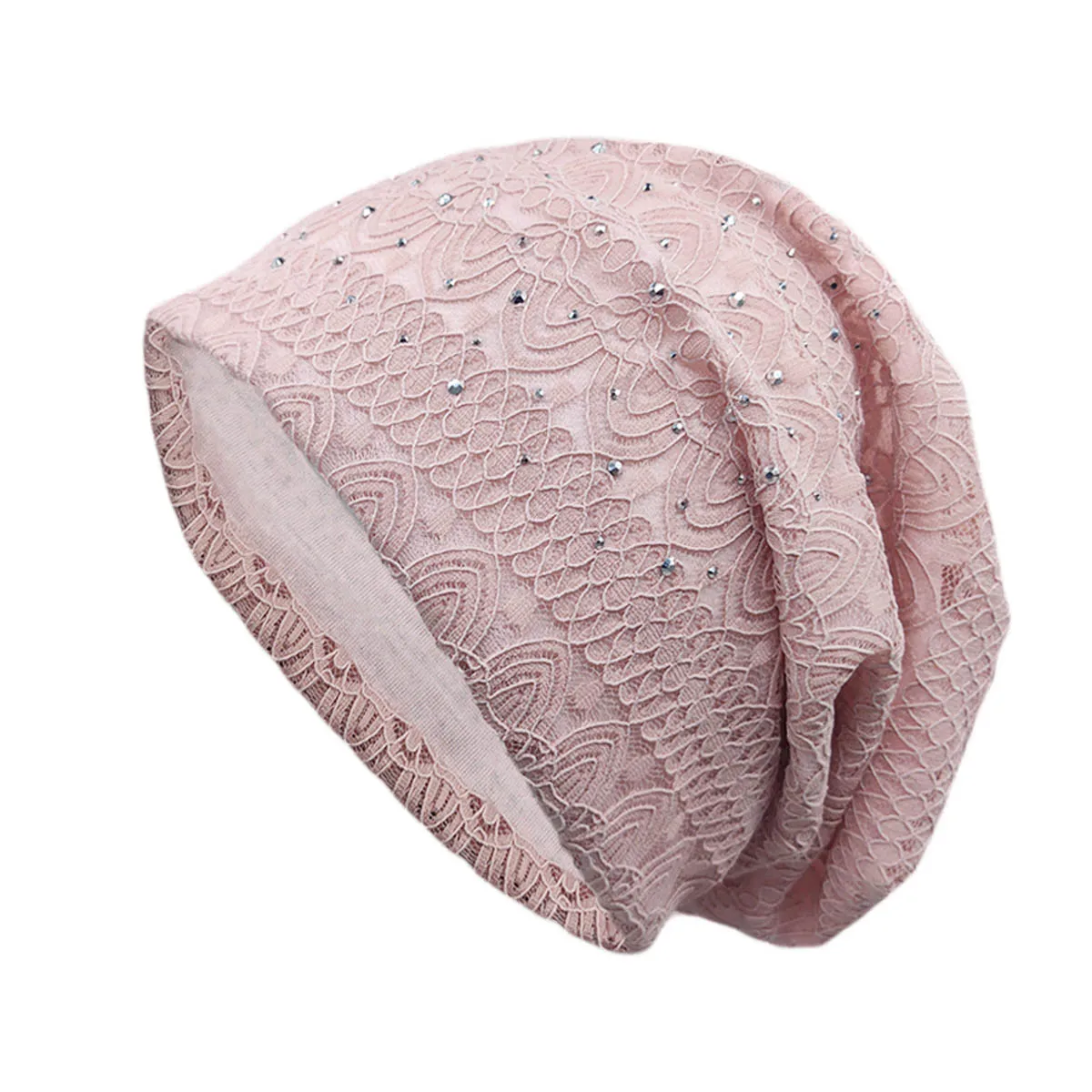 Frauen Warme Stricken Beanie Hut Weiche Frühling Herbst Schädel Hut Outdoor Spot Bohren Mode Mädchen Gorras Beanie Bequeme Hüte – Detail 2