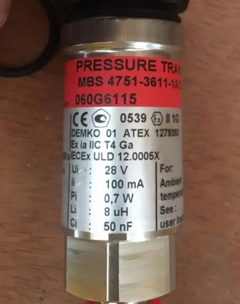 Customize Genuine MBS4751 060G6115 Danfoss Pressure Transmitter.