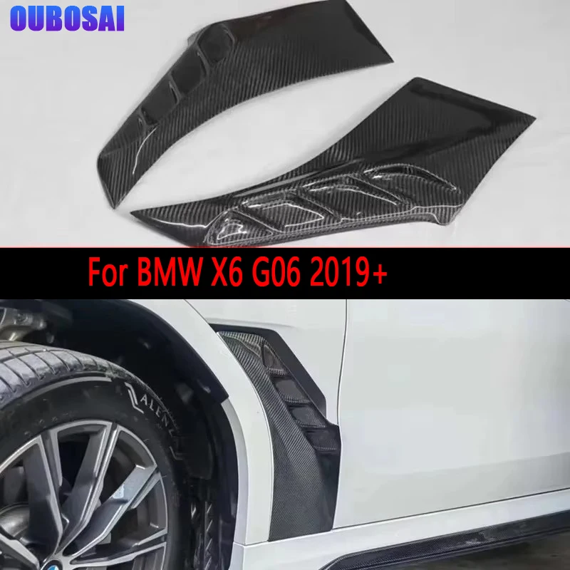 

Для BMW X6 G06 2019+ ветровой нож из углеродного волокна, автоматическое крыло, боковое вентиляционное отверстие, накладка, подходит для кузова
