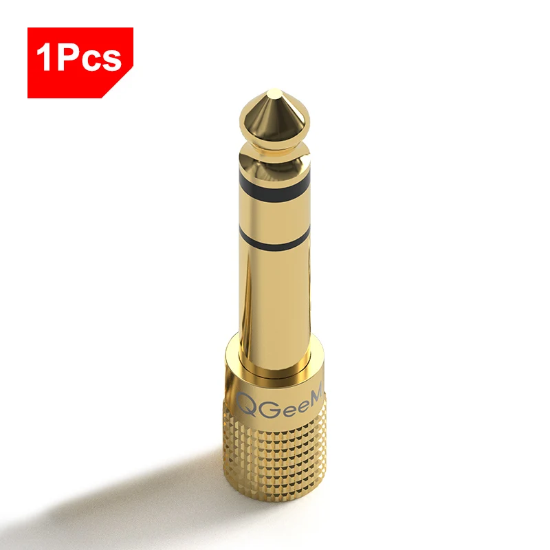QGeeM Jack 6.5 6.35mm prise mâle à 3.5mm connecteur femelle amplificateur de casque adaptateur Audio